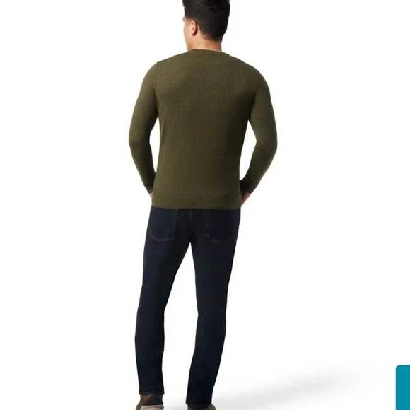 Smartwool Men’s Sparwood Crew Wool Blend Sweater Size Large in Green - Picture 7 of 7